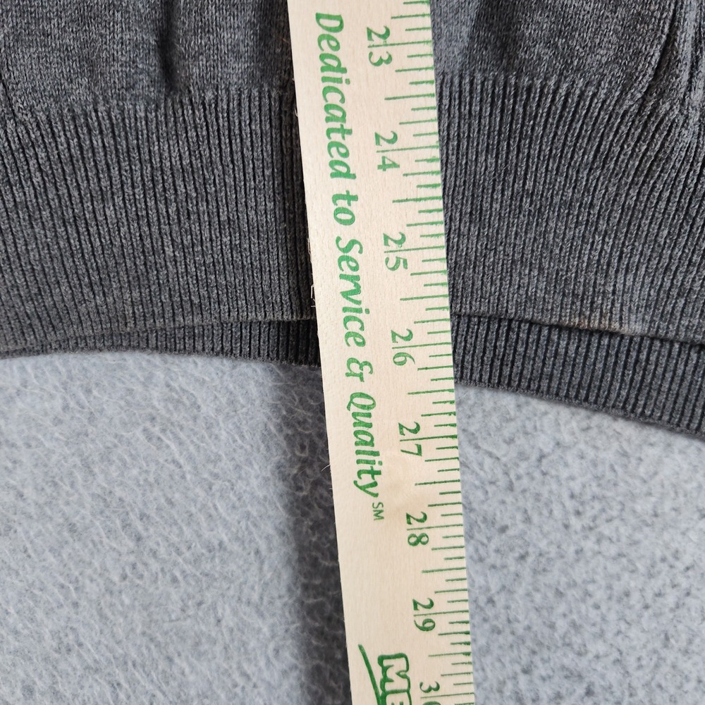Consensus Sweater Mens XL Gray Cable Knit Long Sleeve Casual V-Neck Pullover - Picture 5 of 8